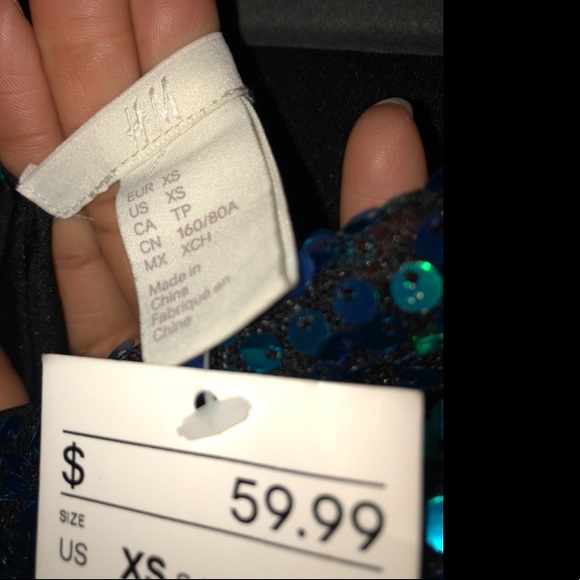 Greenish blue mermaid sequin dress - Picture 4 of 4